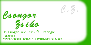 csongor zsiko business card